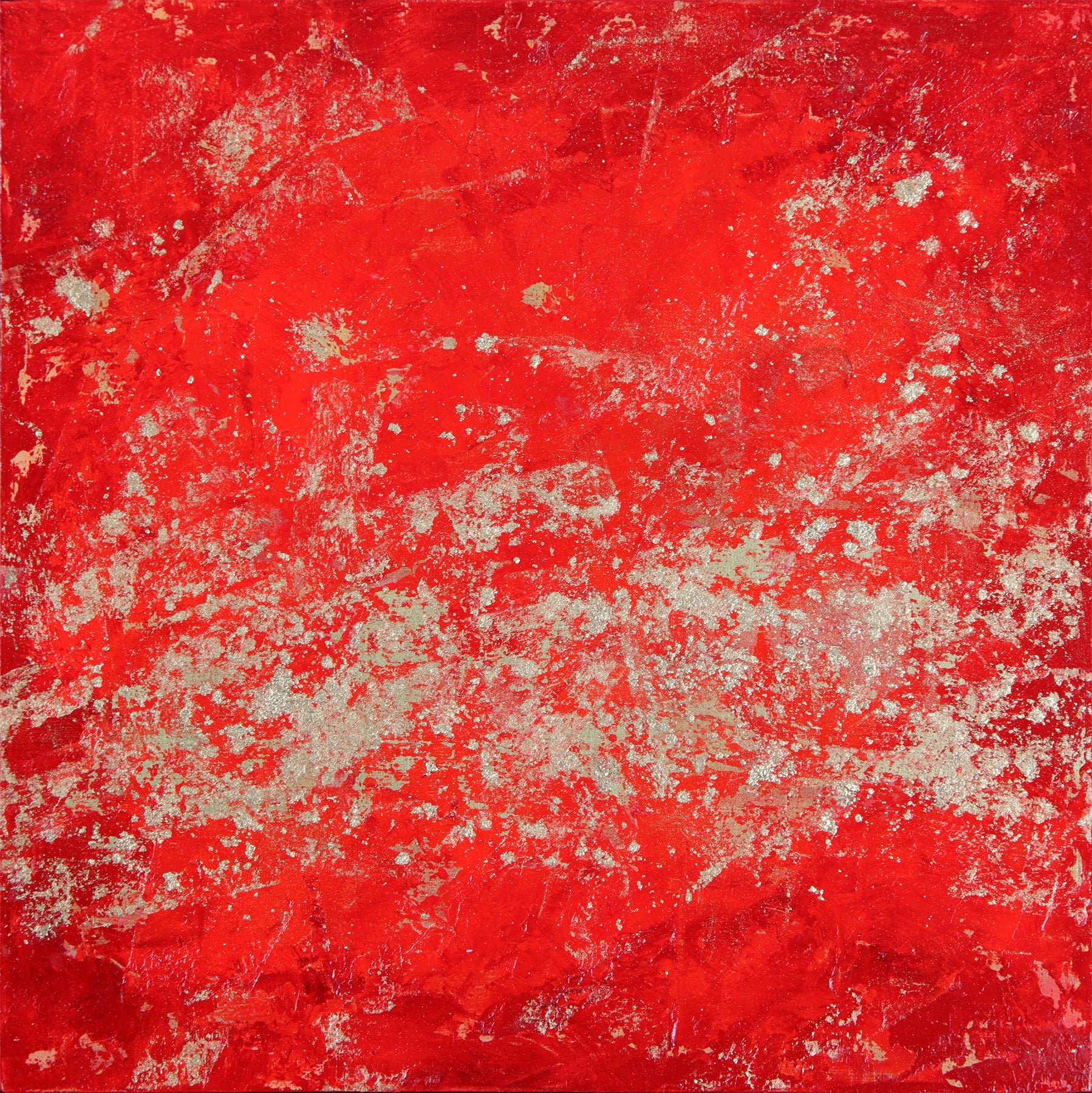 Red Nebula ~ 8"x8" each ~ Original paintings on 5 panels