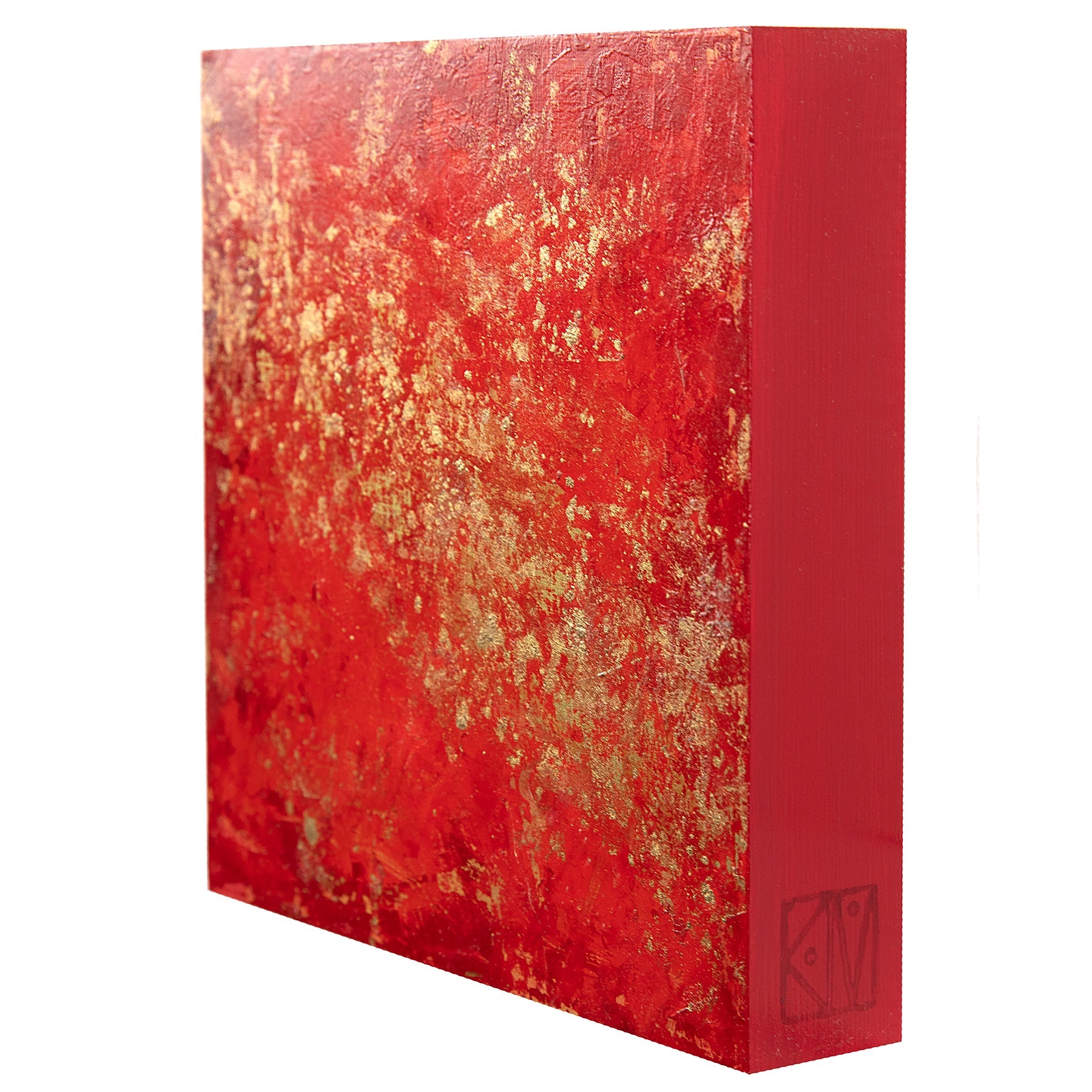 Red Nebula ~ 8"x8" each ~ Original paintings on 5 panels