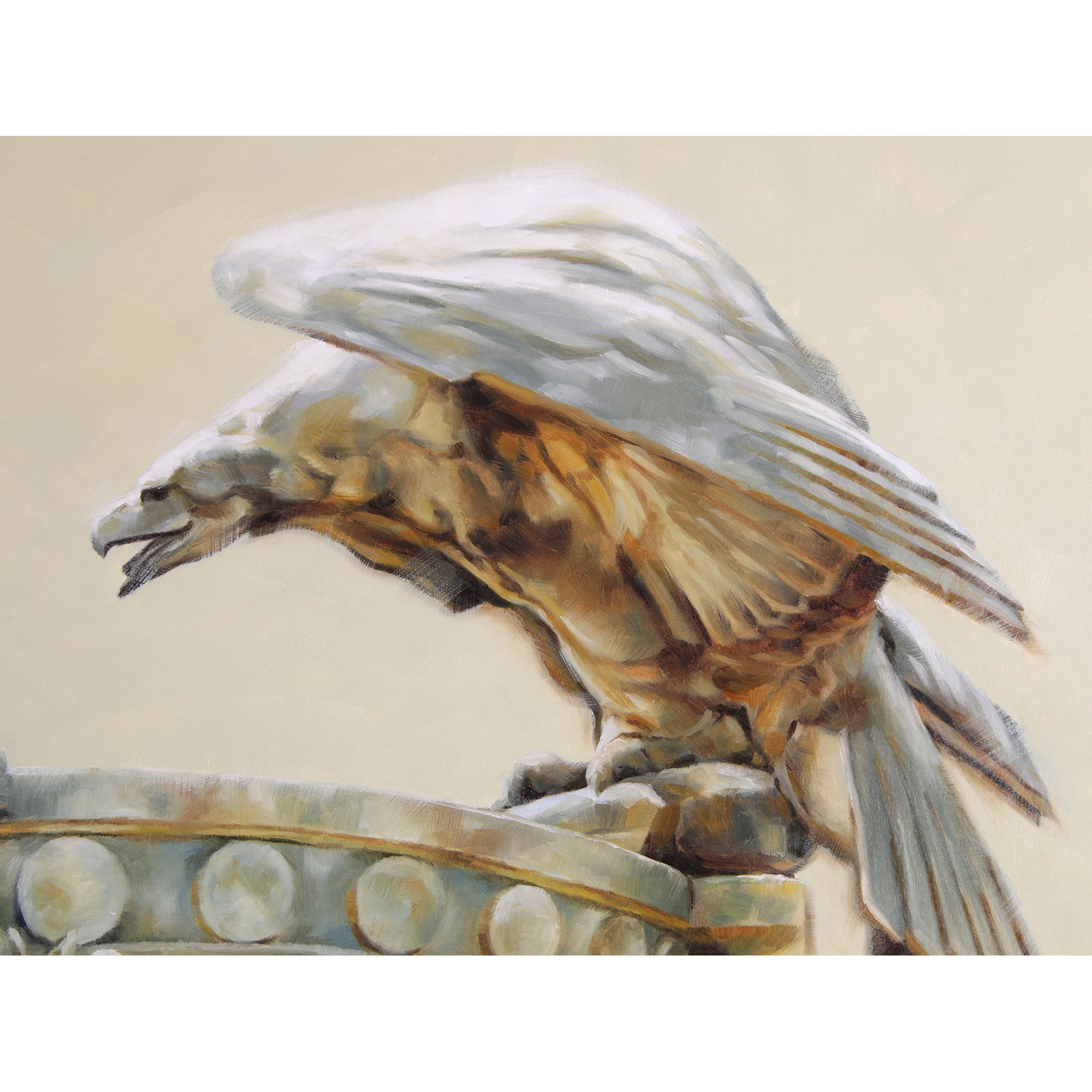 Stone Eagles ~ 36"x36" ~ Original Oil Painting on Panel