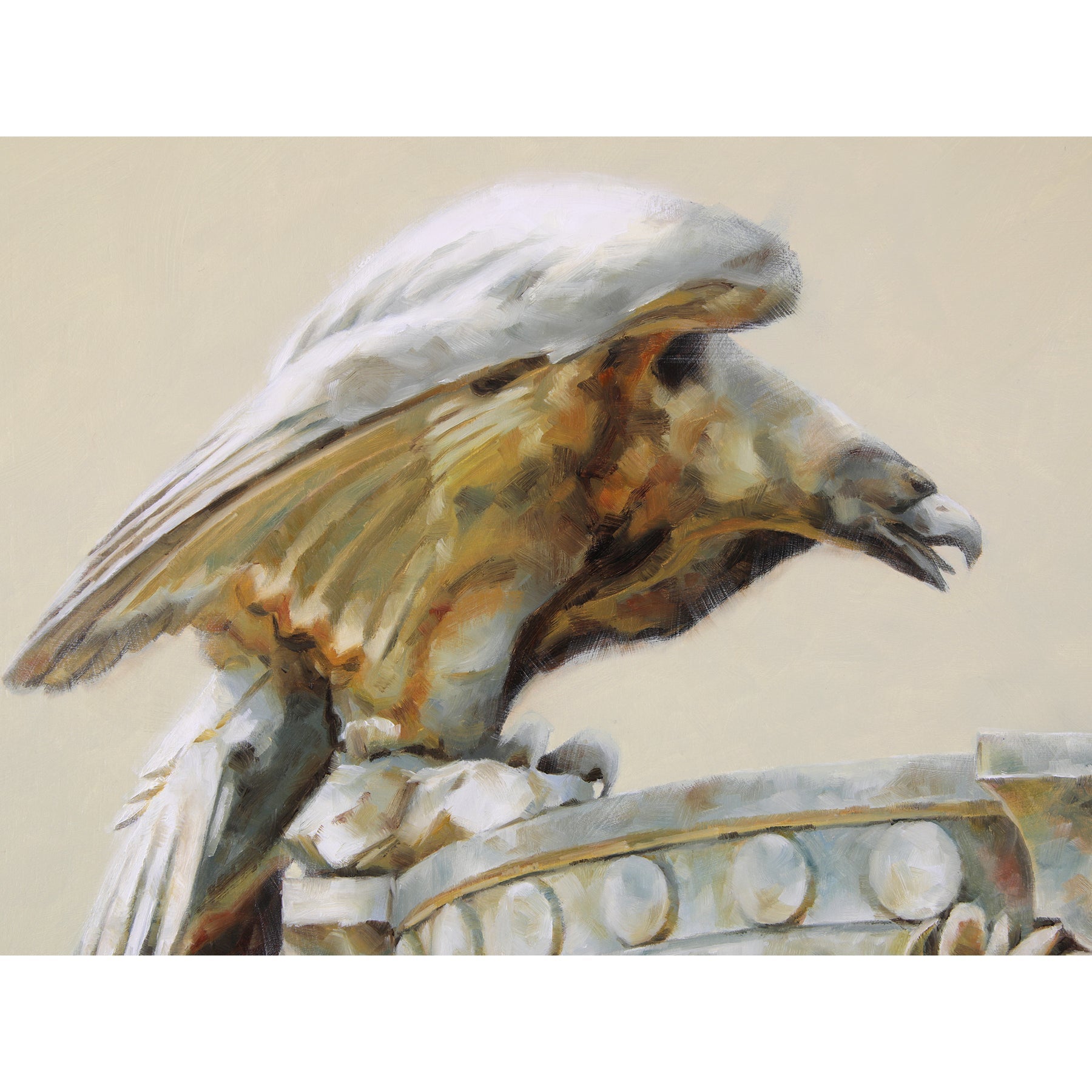 Stone Eagles ~ 36"x36" ~ Original Oil Painting on Panel