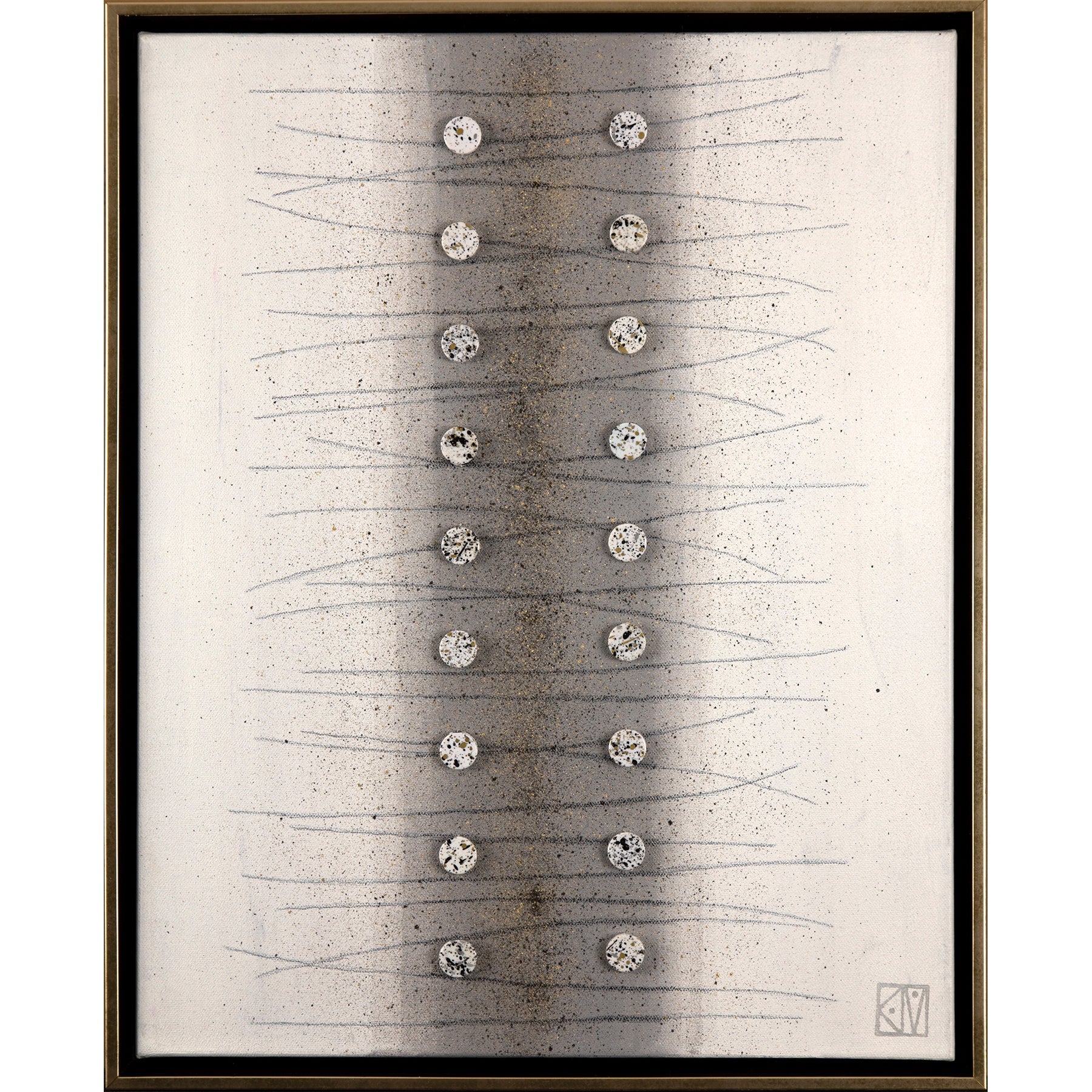 Tandem ~ 20"x16" ~ Original painting with beads on canvas