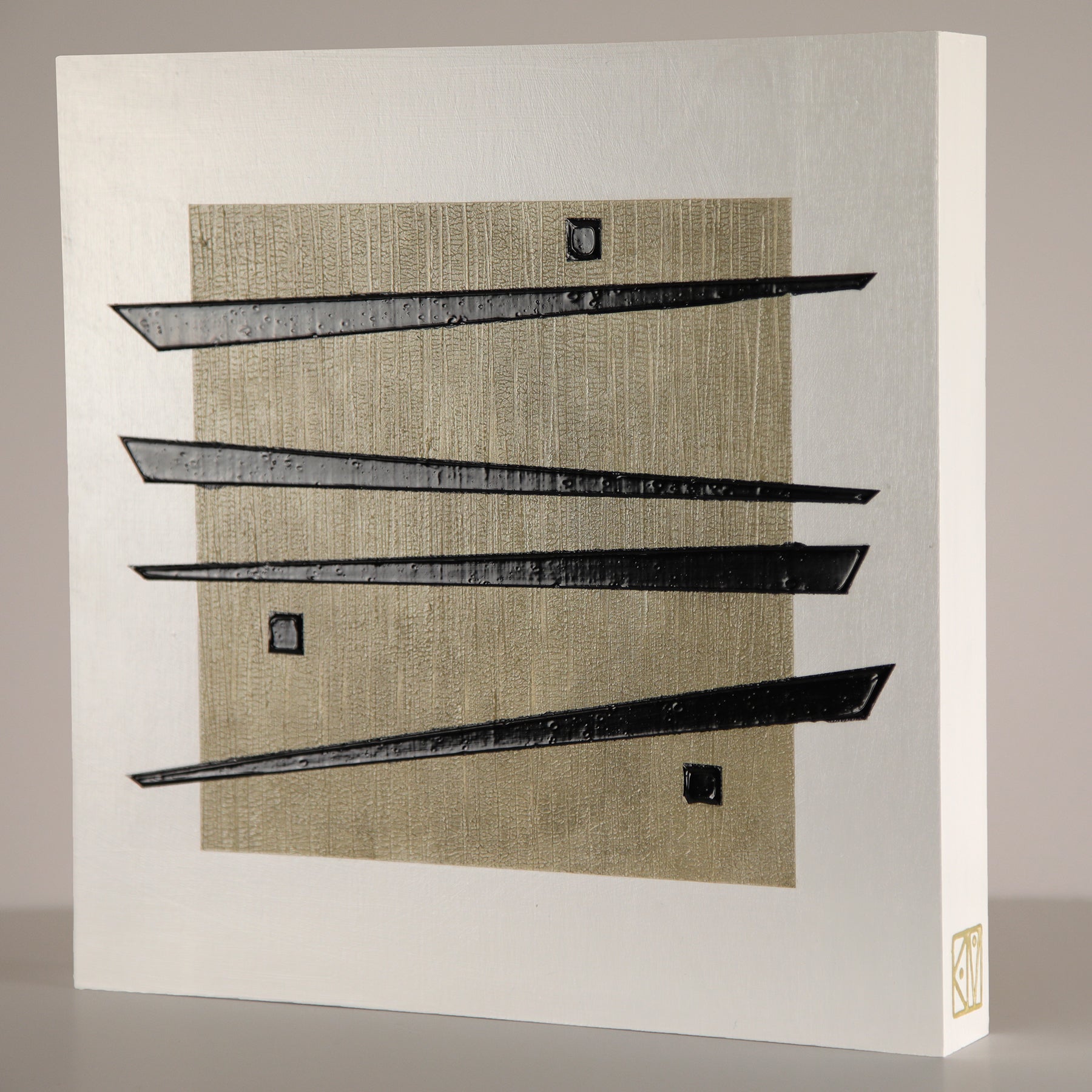 Wheat ~ 12"x12" ~ Original raised texture painting on panel