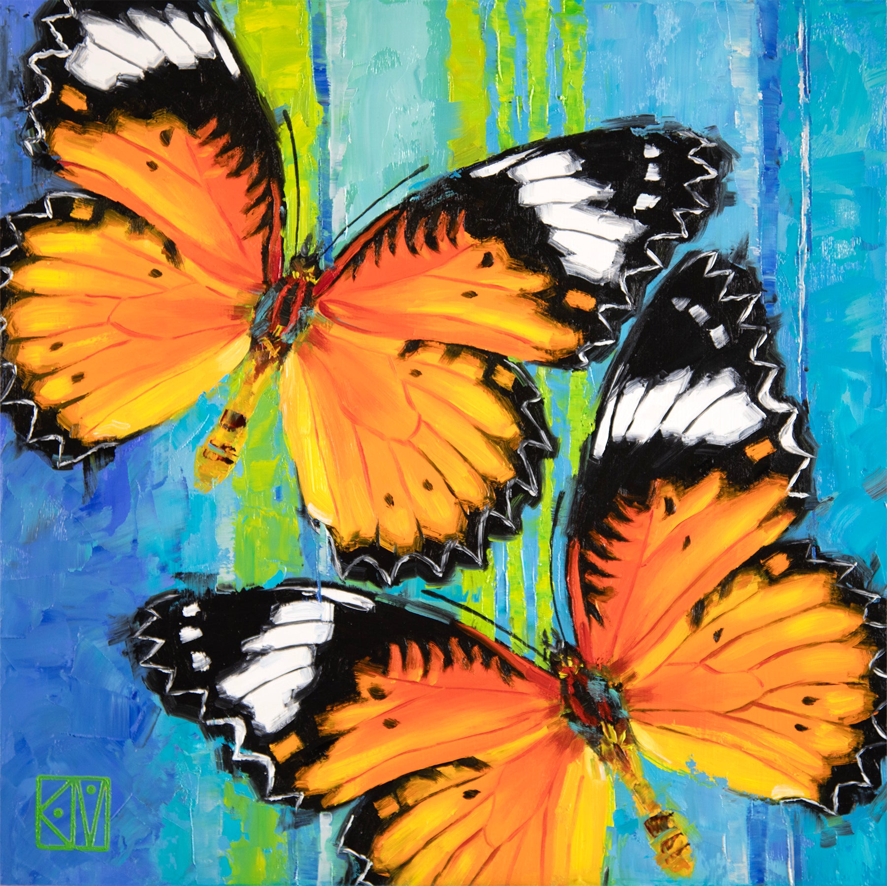 Leopard Lacewing ~ Original Oil Painting