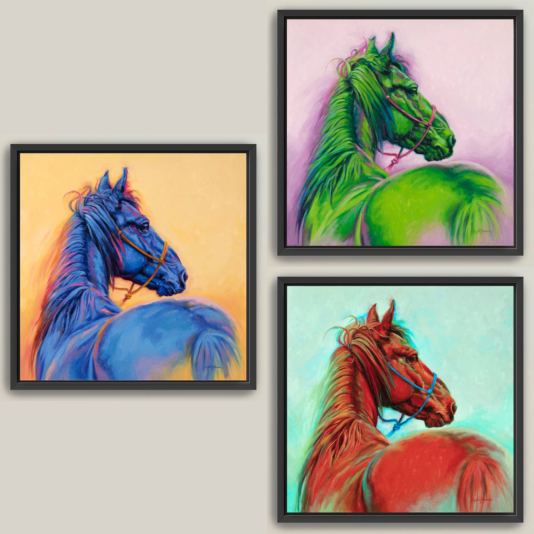 Mustang Colors ~ Square Canvas Edition Print Set