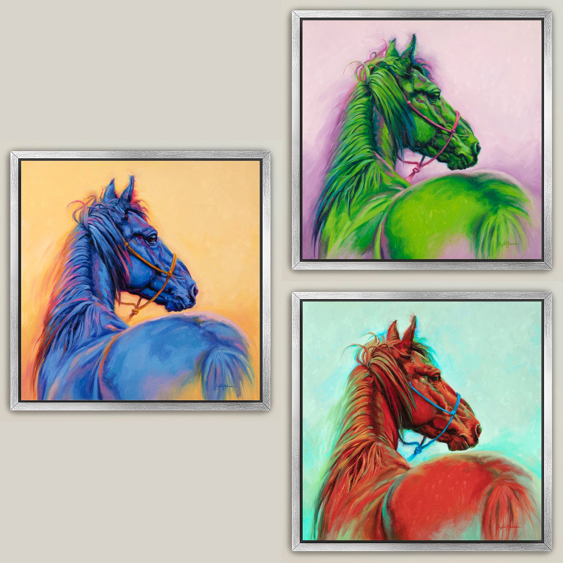 Mustang Colors ~ Square Canvas Edition Print Set