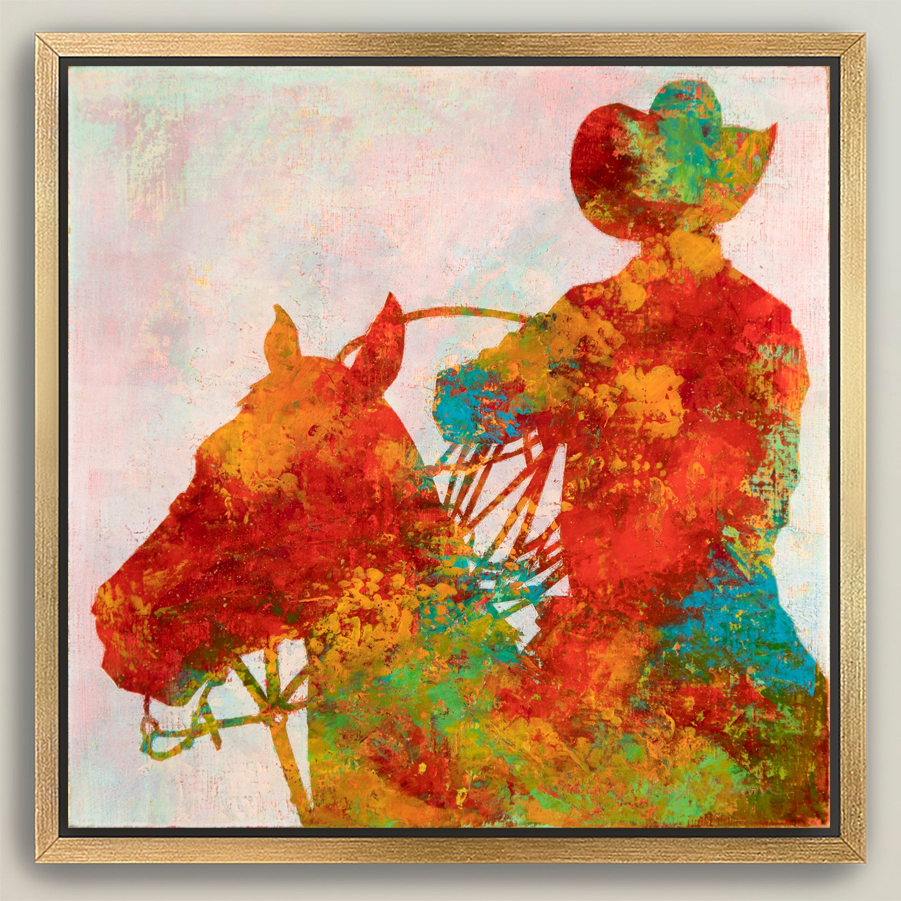 Gold Dust Cowboys ~ Square Canvas Edition Print Set