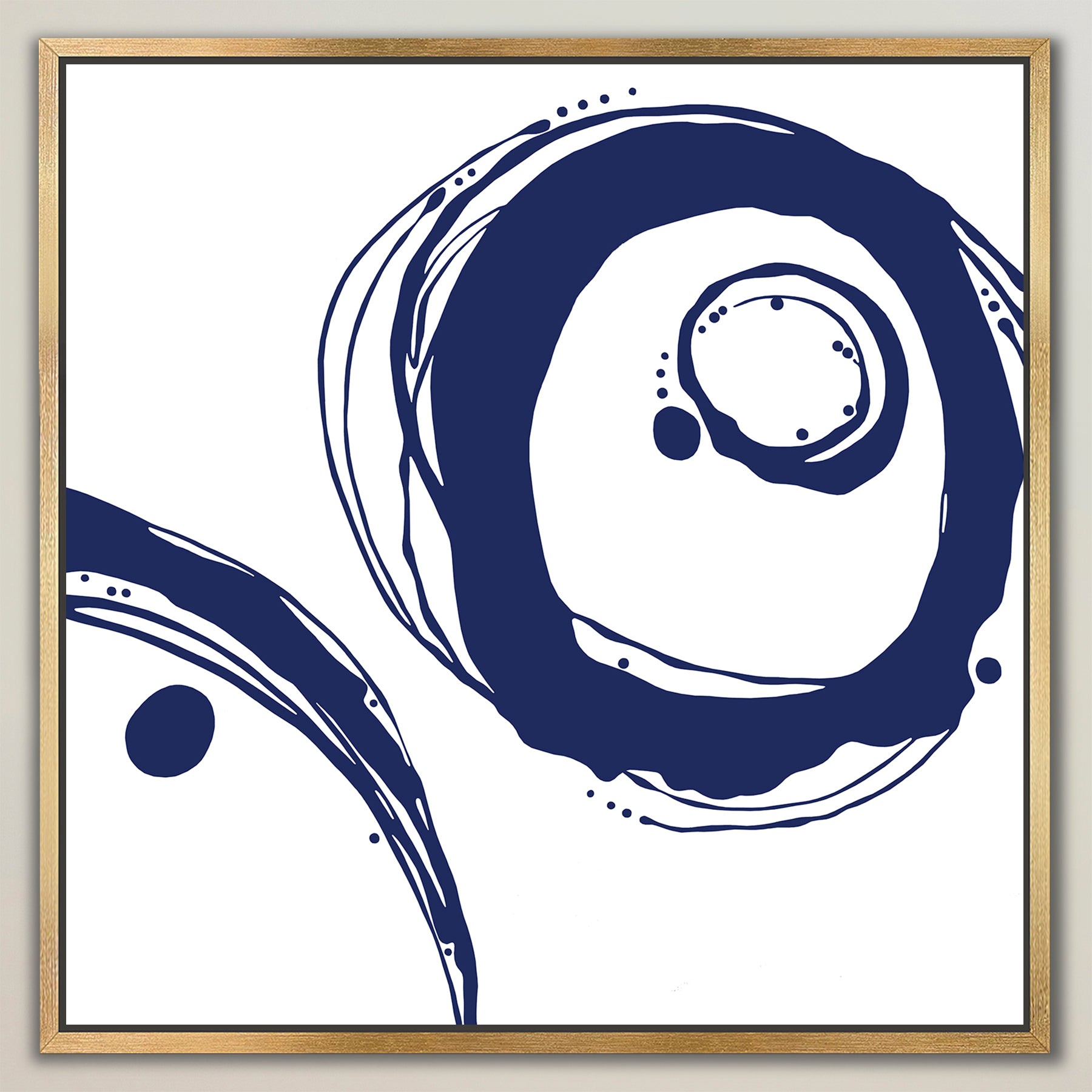 Orbit ~ Indigo on White ~ Square Canvas Edition Print