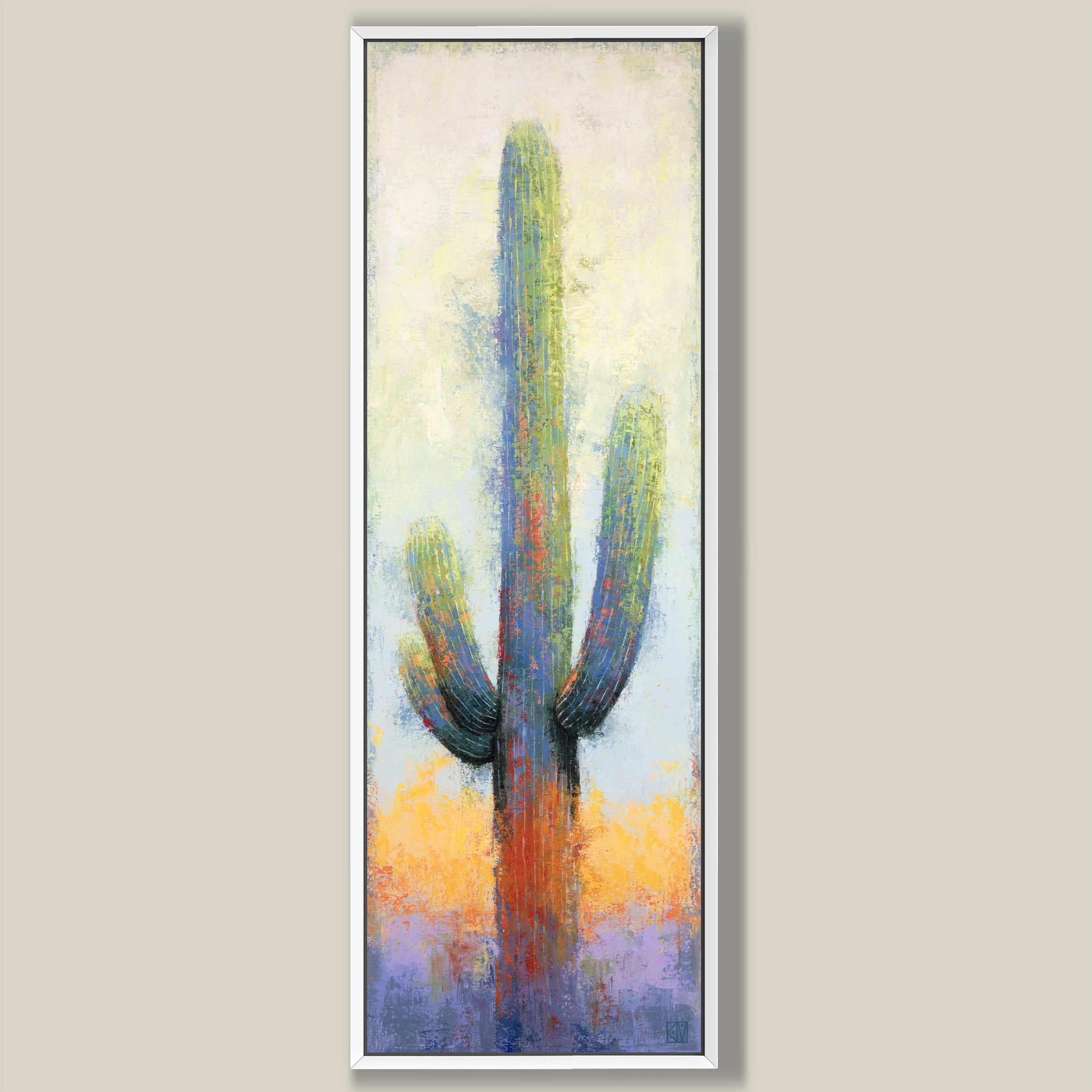 Saguaro Sentinel ~ Vertical Canvas Print Edition