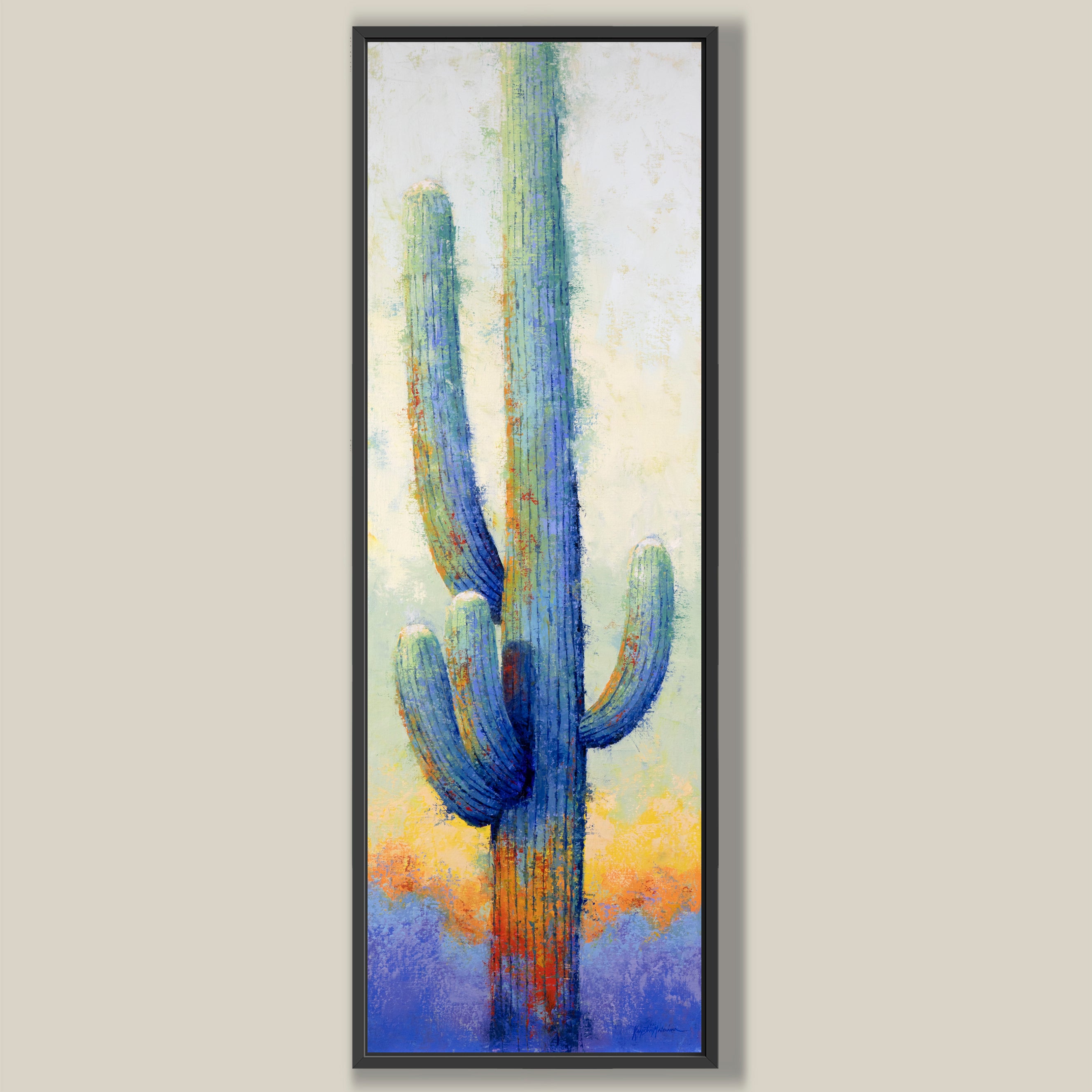 Saguaro Pair ~ Vertical Canvas Print Edition