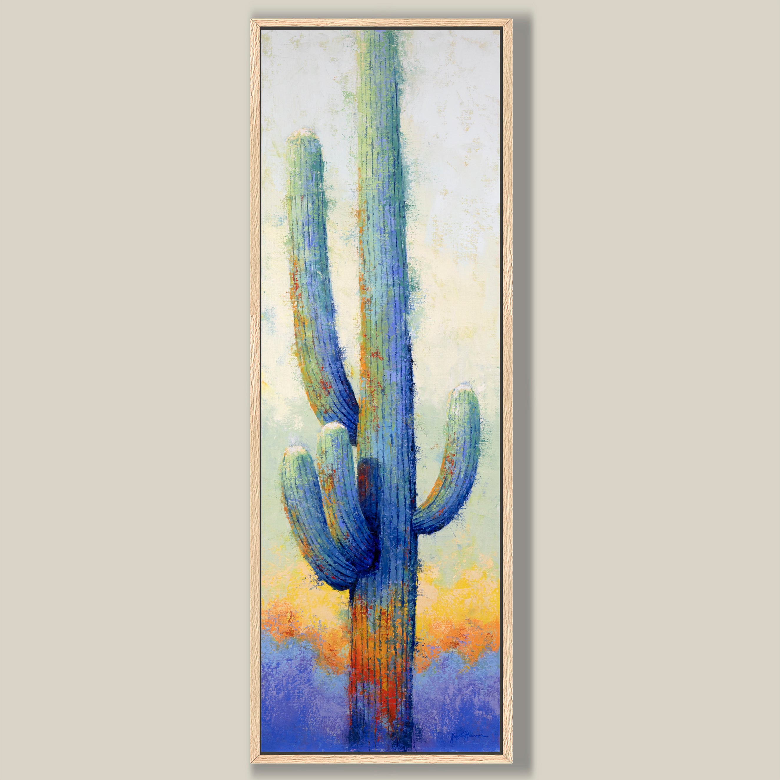 Saguaro Pair ~ Vertical Canvas Print Edition