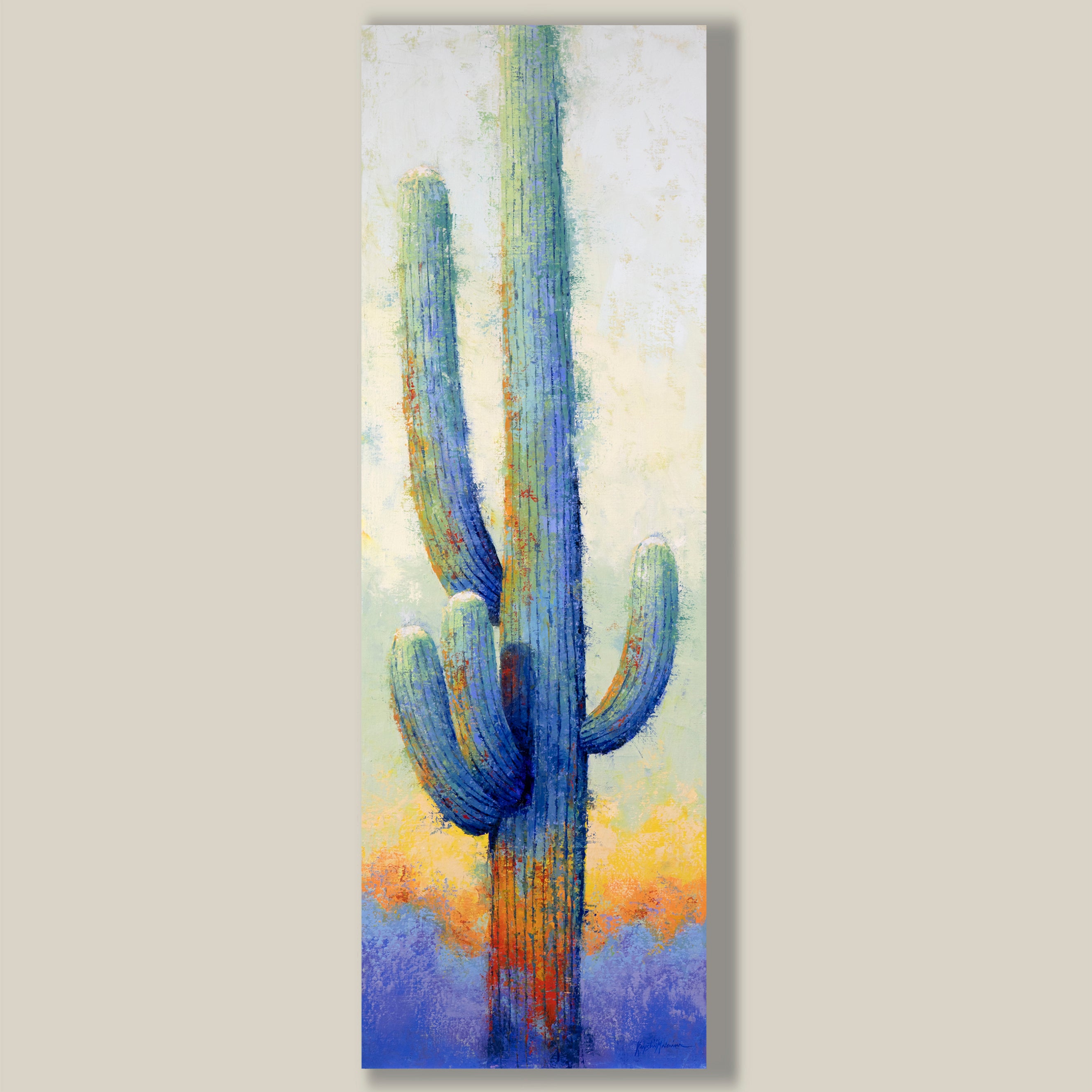Saguaro Pair ~ Vertical Canvas Print Edition
