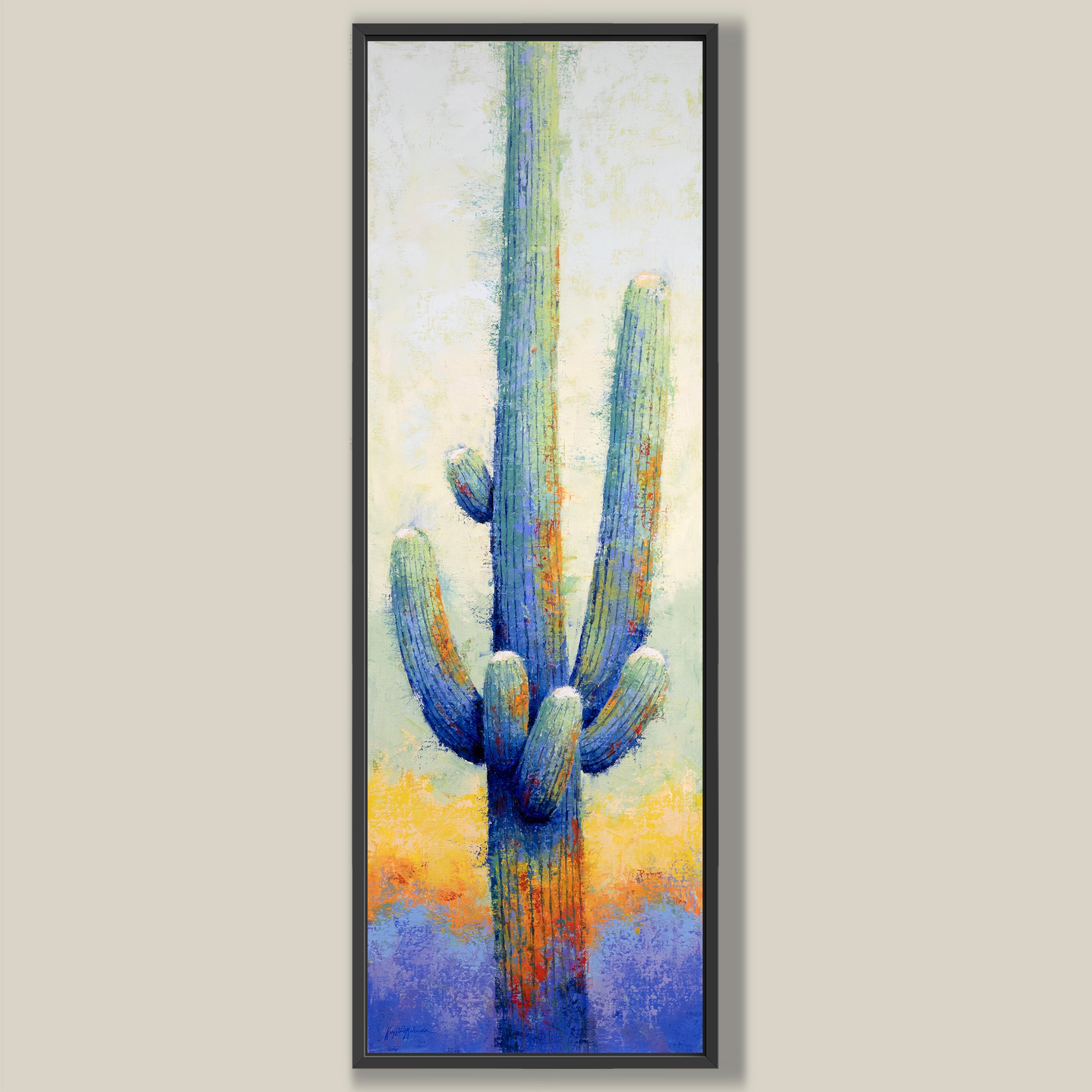 Saguaro Pair ~ Vertical Canvas Print Edition