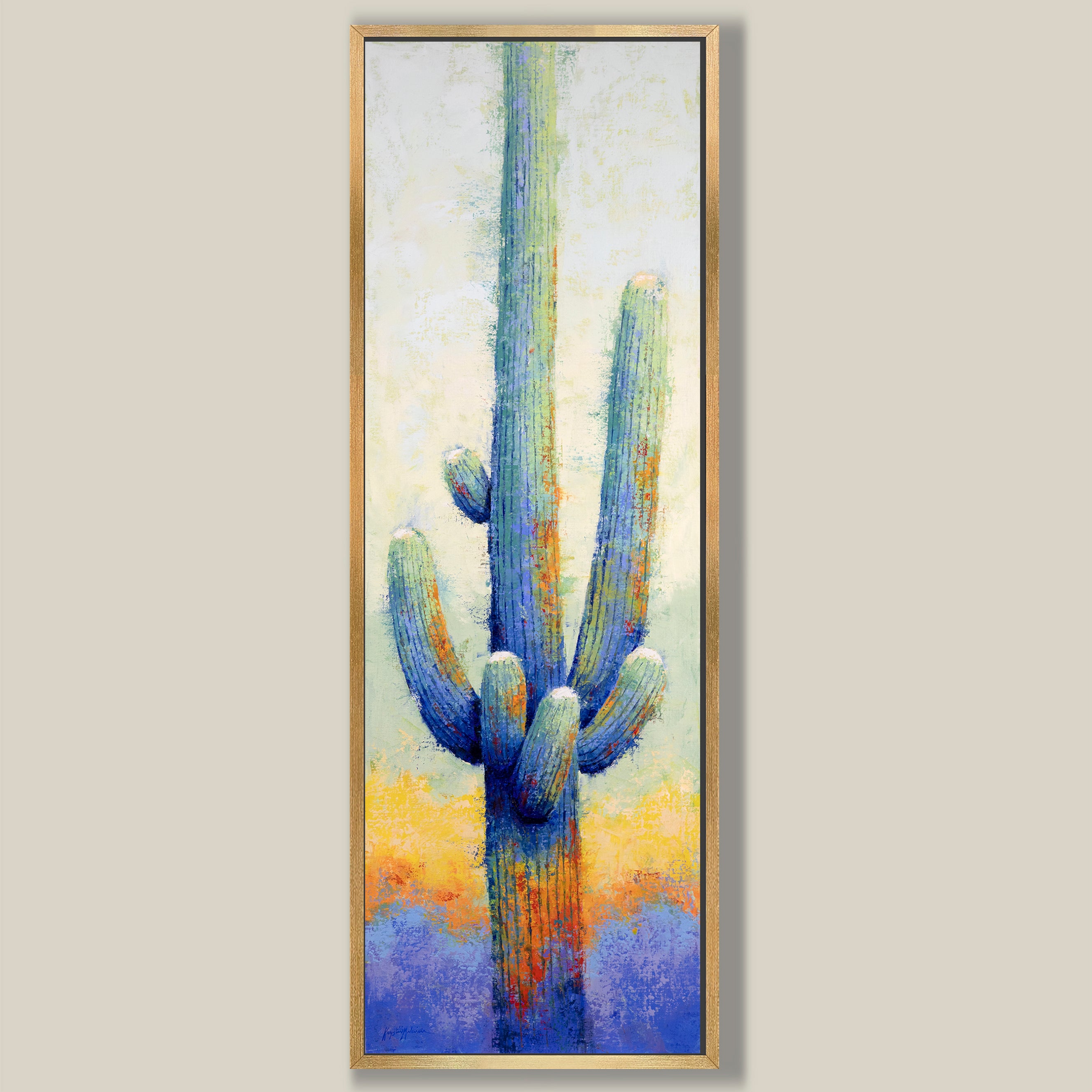 Saguaro Pair ~ Vertical Canvas Print Edition