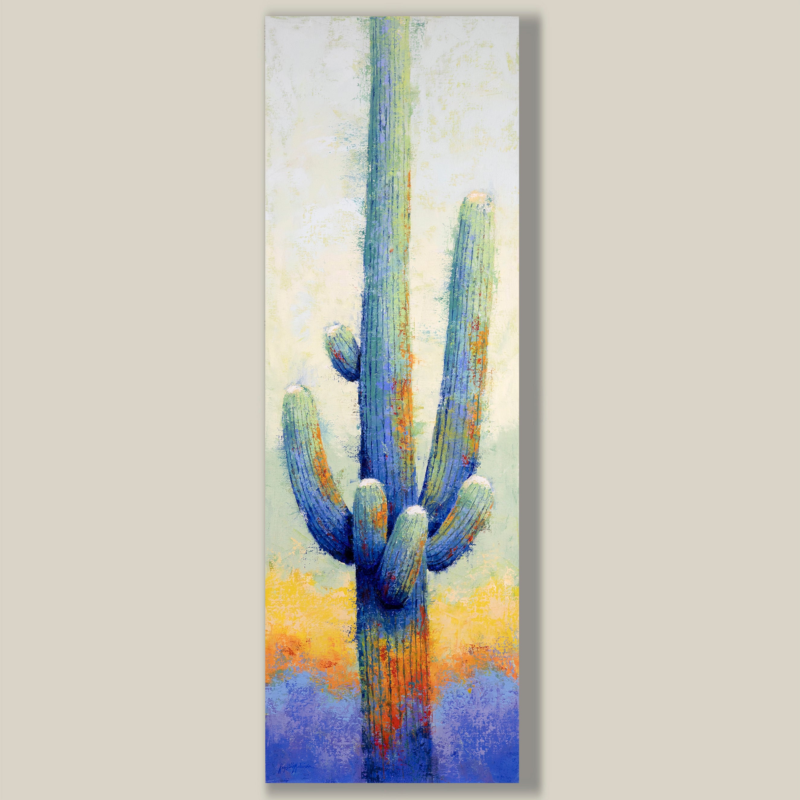 Saguaro Pair ~ Vertical Canvas Print Edition