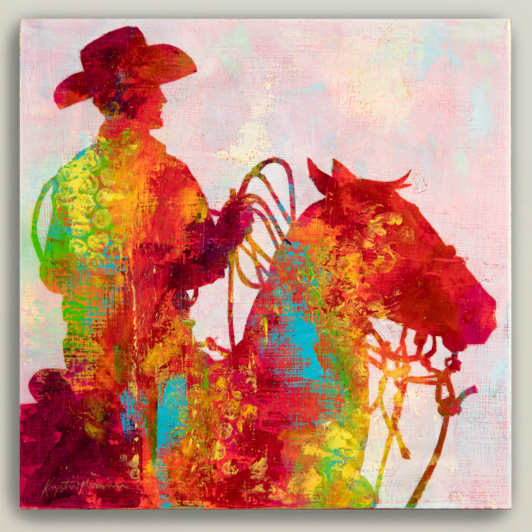 Gold Dust Cowboys ~ Square Canvas Edition Print Set