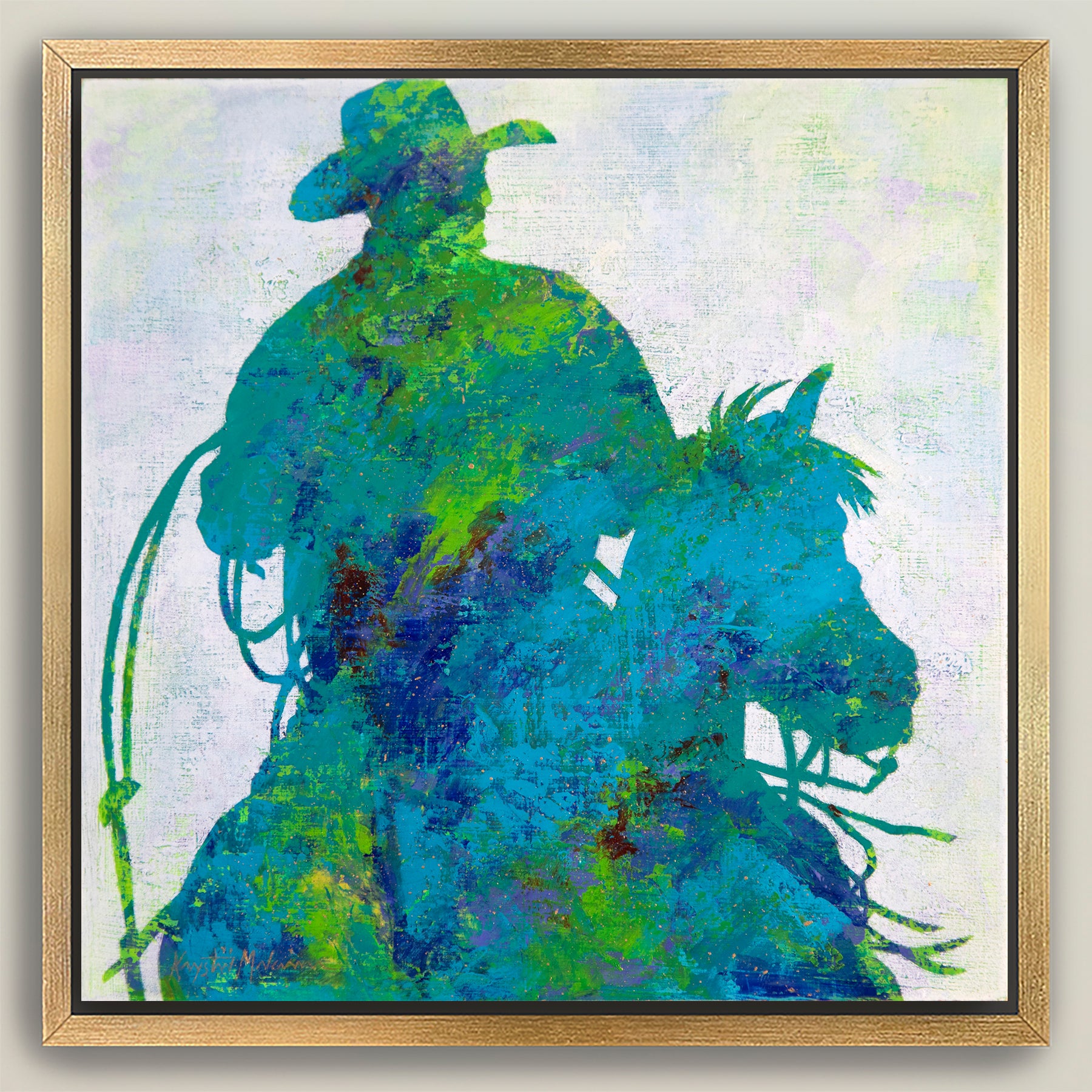 Gold Dust Cowboys ~ Square Canvas Edition Print Set