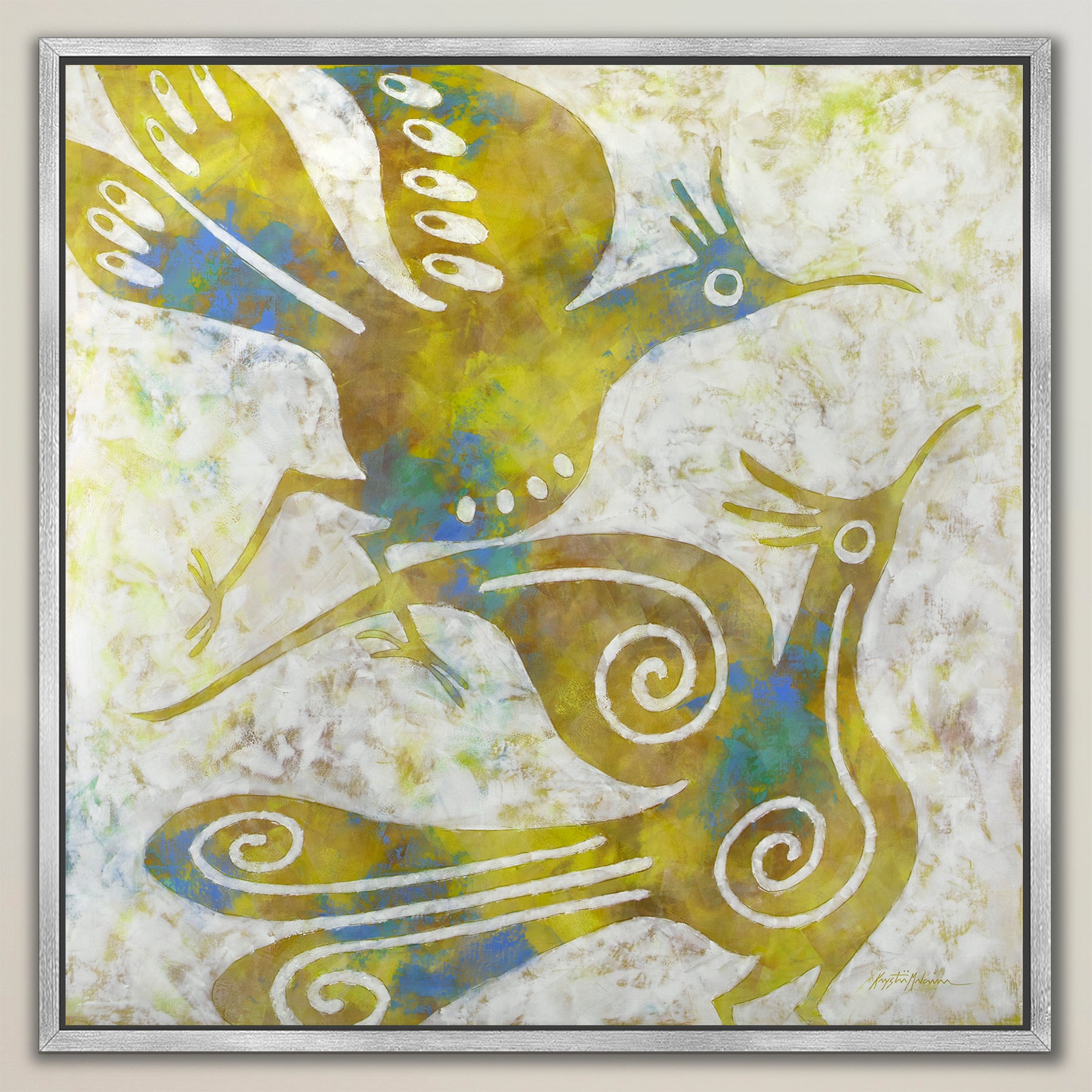 Zia Birds ~ Warm Collection ~ Canvas Edition Print