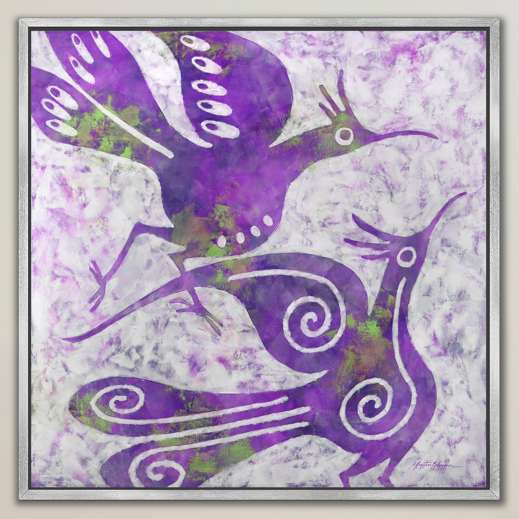 Zia Birds ~ Lilac ~ Canvas Edition Print