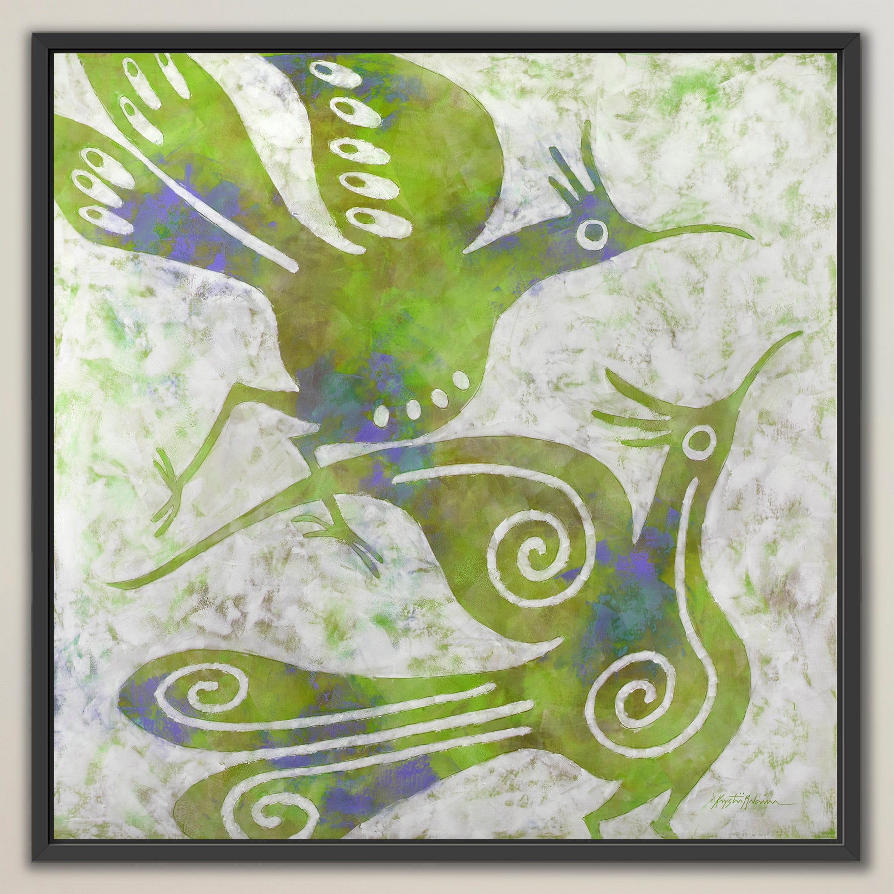 Zia Birds ~ Warm Collection ~ Canvas Edition Print