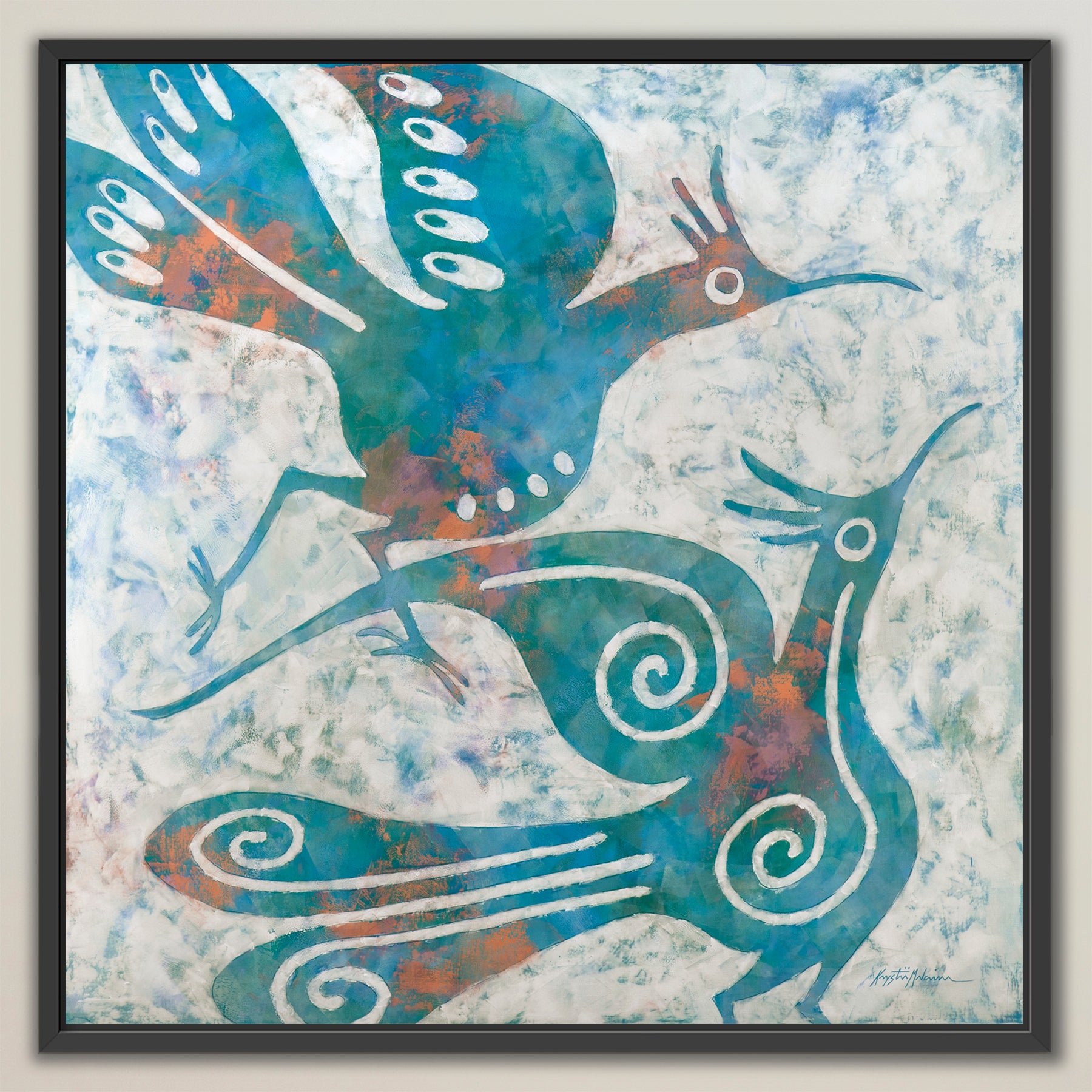 Zia Birds ~ Warm Collection ~ Canvas Edition Print