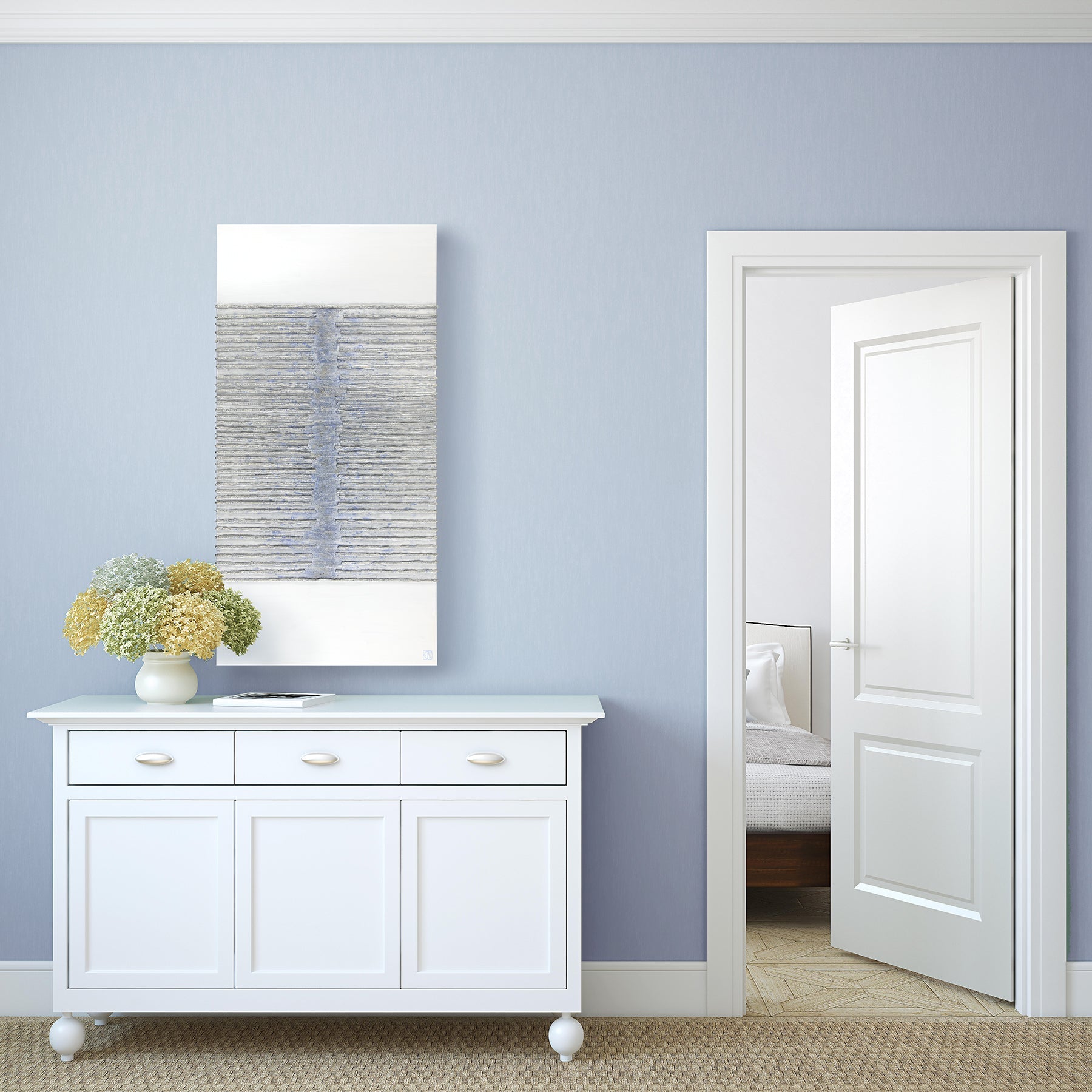Between ~ 48"x24" ~ Original textured painting on panel