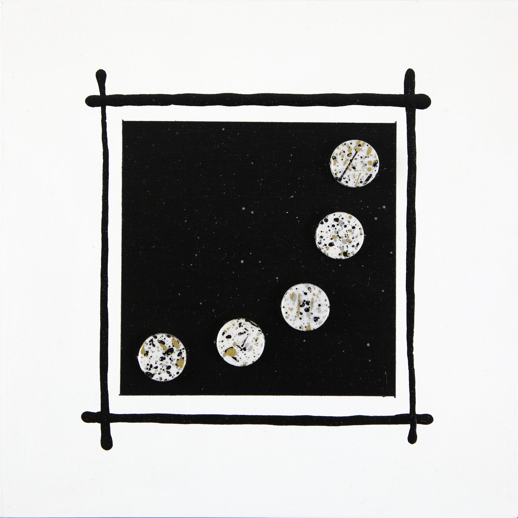 Keepsakes ~ 8"x8" each ~ Original paintings with beads on panel