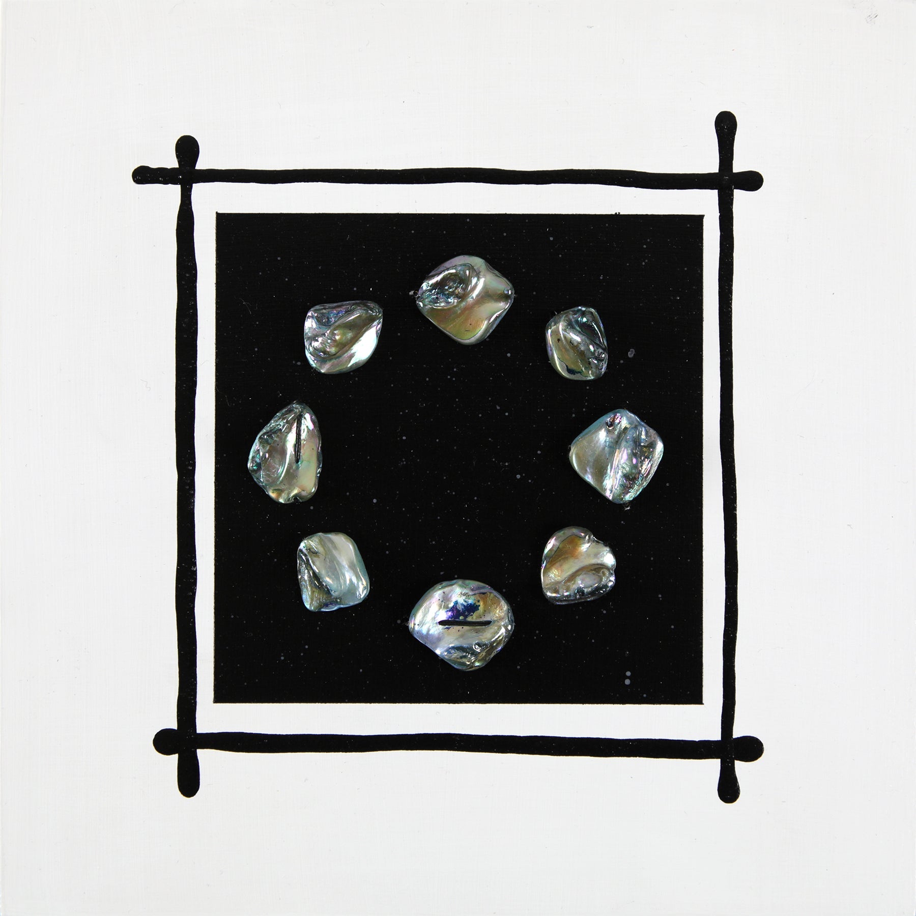 Keepsakes ~ 8"x8" each ~ Original paintings with beads on panel